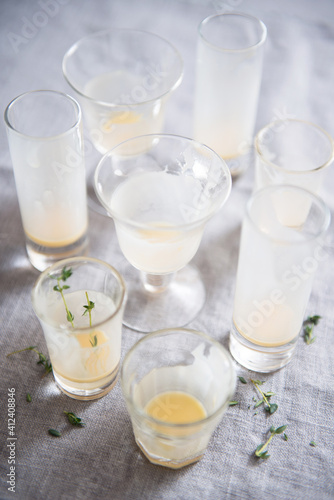 Empty shot glasses photo