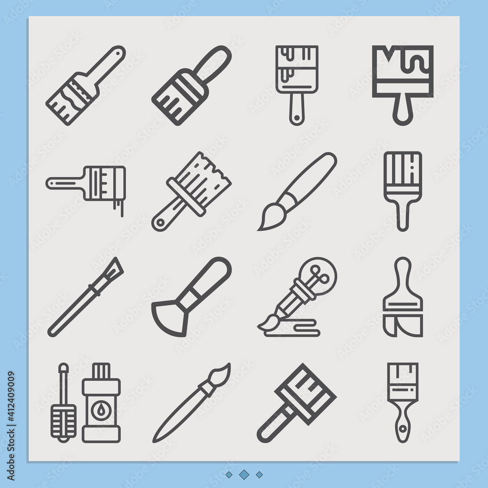 Simple set of light touch related lineal icons. Simple set of light touch related lineal icons.