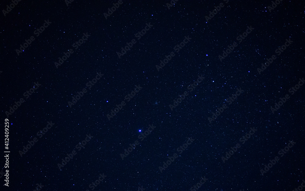 night photo of the stars with a view of the center of Argentina.