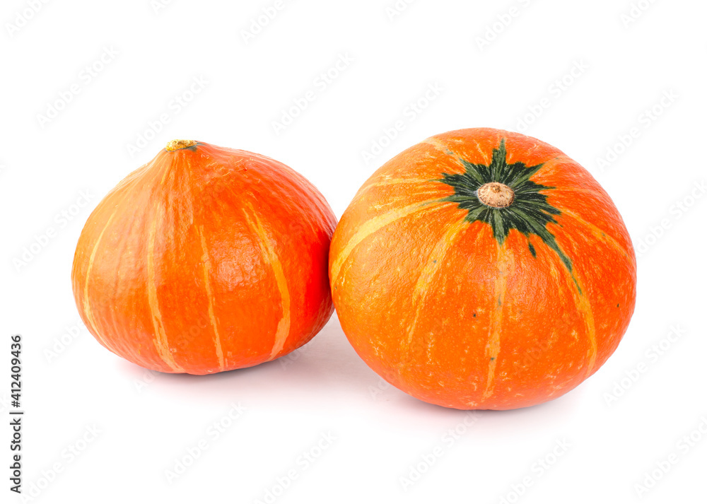 Pumpkins isolated over a white background Pumpkins isolated over a white background