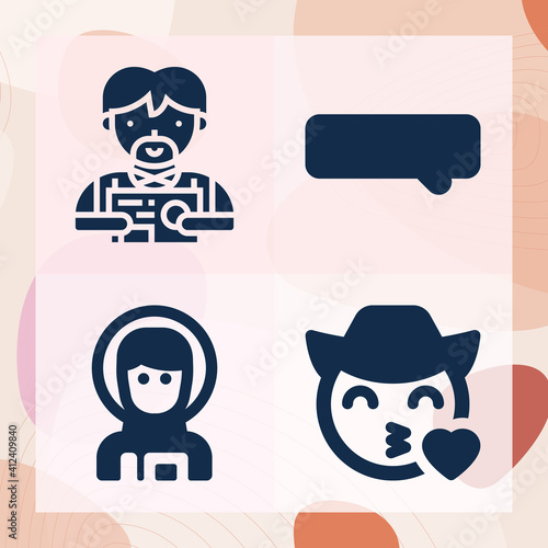 Simple set of speculate related filled icons