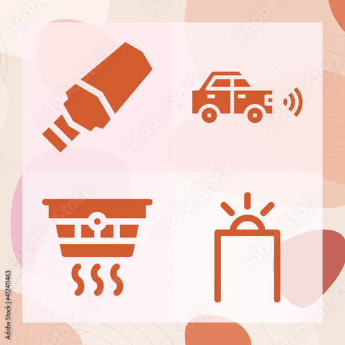 Simple set of sensing related filled icons