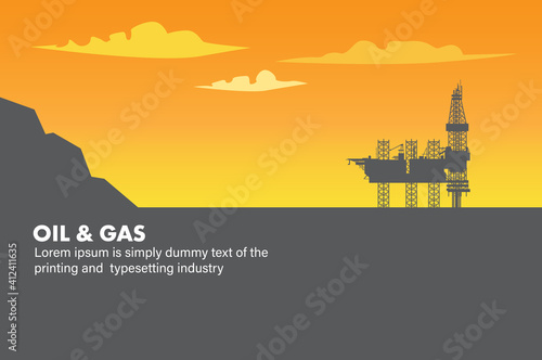 Ocean oil gas drilling rig offshore platform