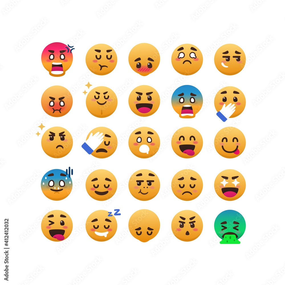 funny and expressive emoticon set funny and expressive emoticon set