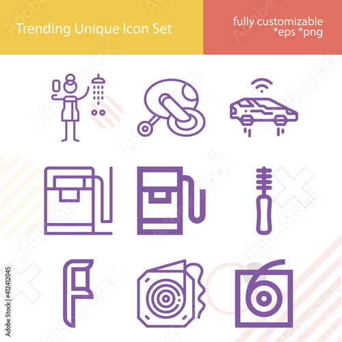 Simple set of own related lineal icons.