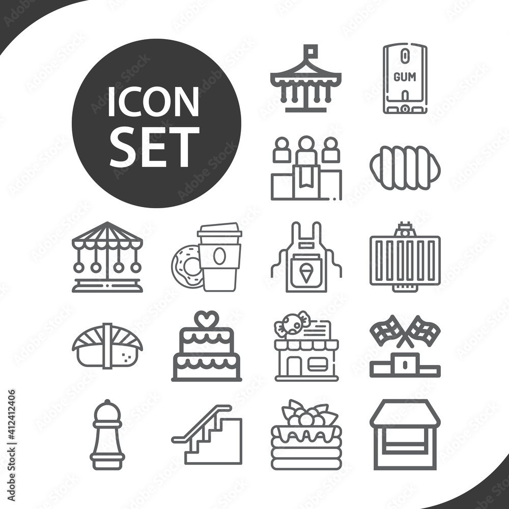 Simple set of polished related lineal icons.