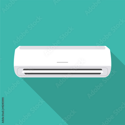 Air conditioner flat design icon. Vector illustration