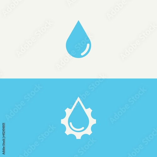 Drop logo template vector