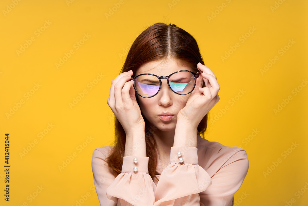 attractive woman smile glamor cosmetics cropped view isolated background