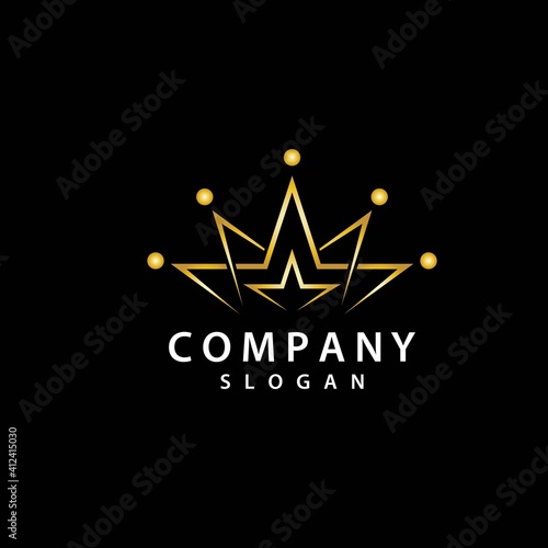 Star crown logo template
