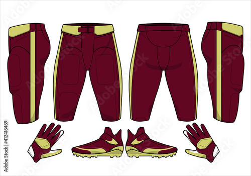 football jersey uniform template set kit