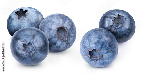 Blueberry fruit. Blueberry isolated on white background. Blueberry clipping path.
