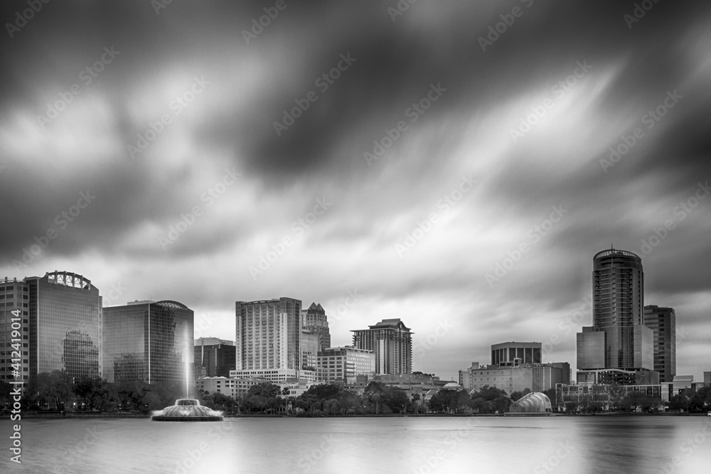 Lake Eola and Orlando Florida Skyline Lake Eola and Orlando Florida Skyline