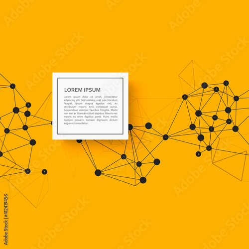Connection dots element shape. Vector geometric background