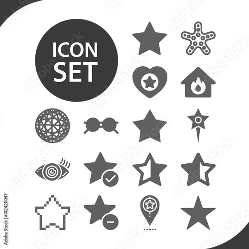 Simple set of sensation related filled icons.