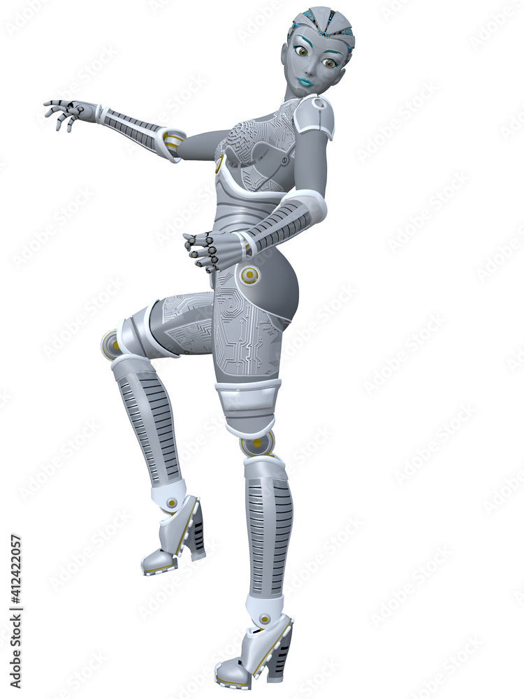 3d render of a sexy toon robot 3d render of a sexy toon robot
