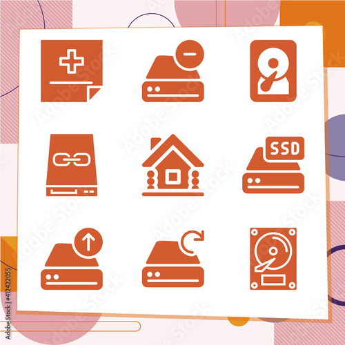 Simple set of 9 icons related to awkward