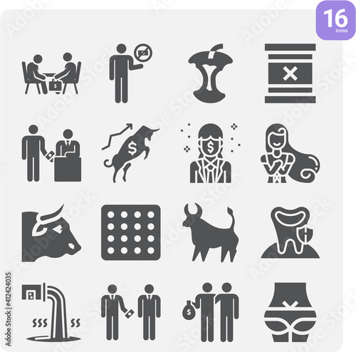 Simple set of rot related filled icons.