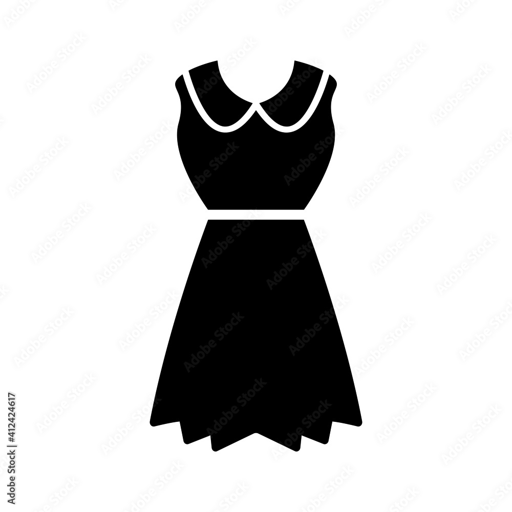Women fashion dress icon vector graphic illustration Women fashion dress icon vector graphic illustration