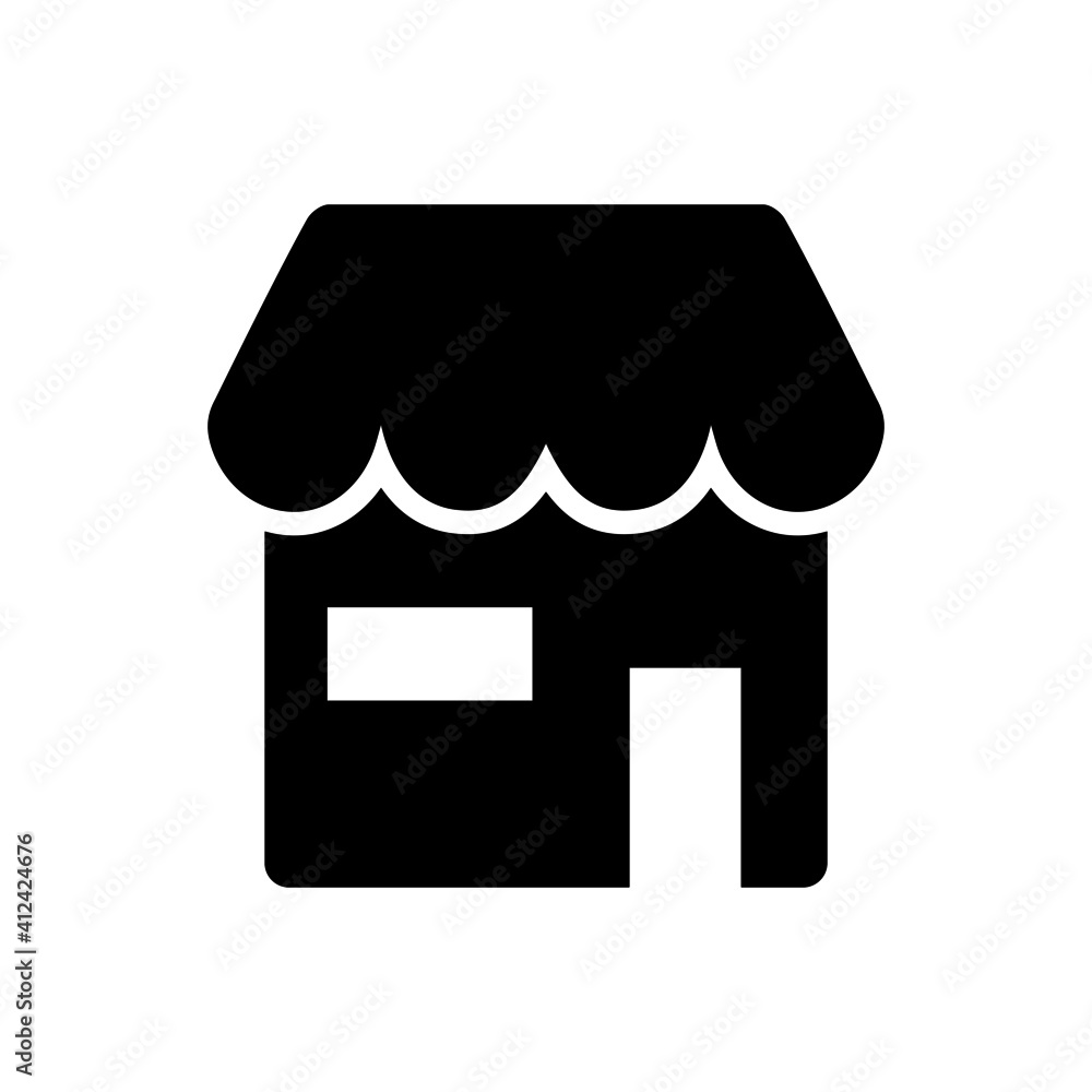 Store facade icon vector graphic illustration Store facade icon vector graphic illustration