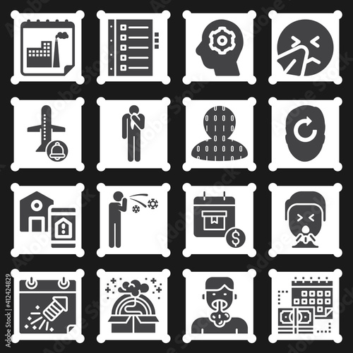 16 pack of everybody  filled web icons set