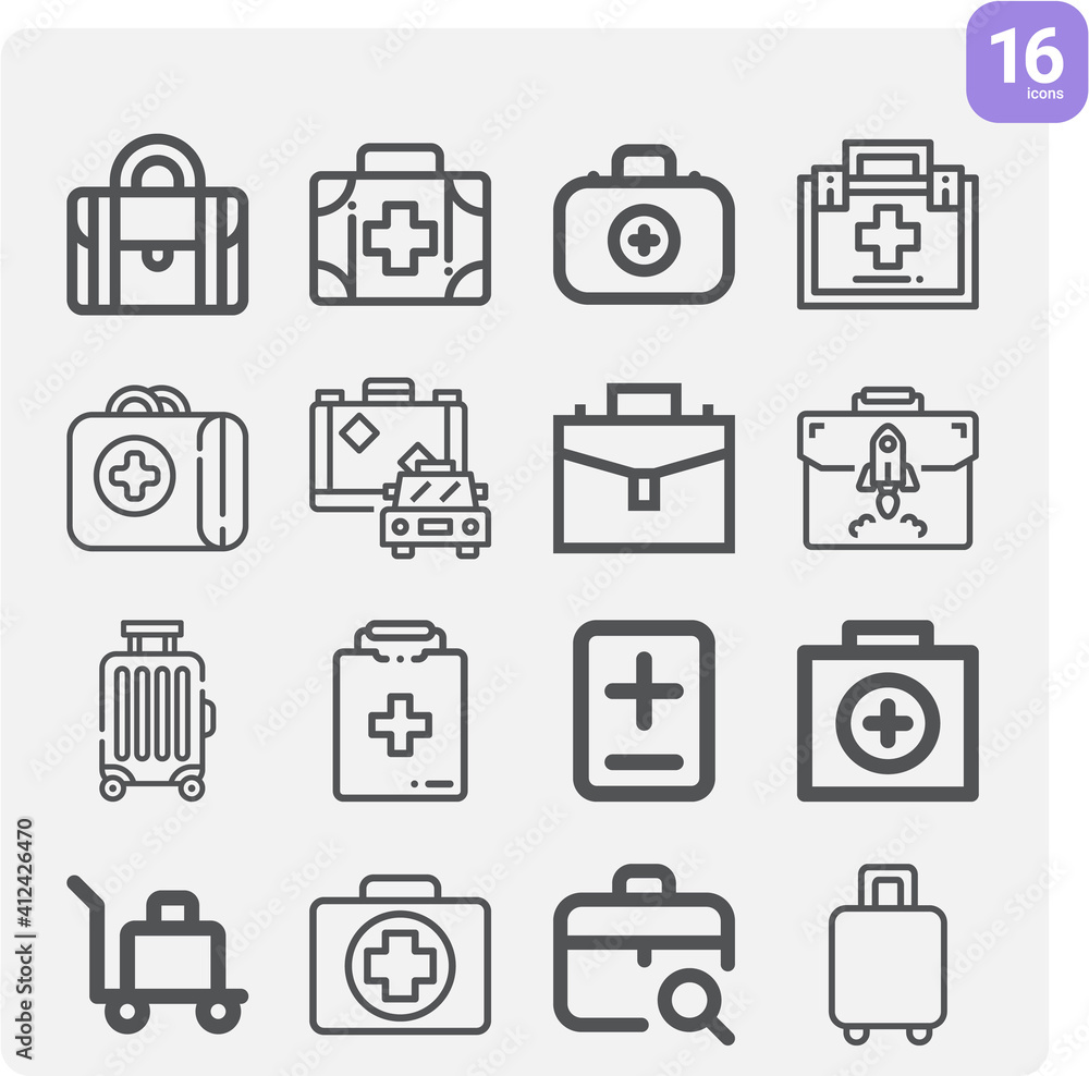 Simple set of former related lineal icons. Simple set of former related lineal icons.