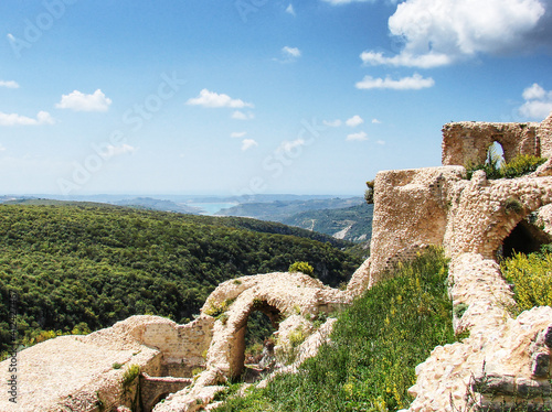 Scenic view from Sahyun Castle, Syria.  Also known as the Castle of Saladin photo