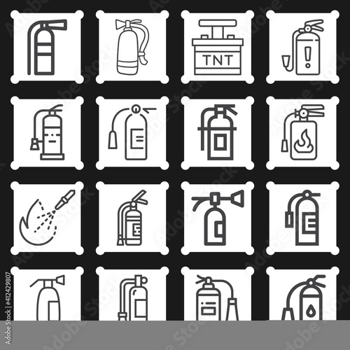 16 pack of firmly  lineal web icons set