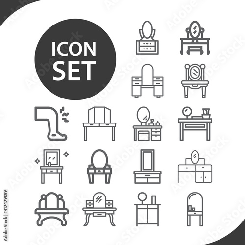 Simple set of cloth covering related lineal icons.