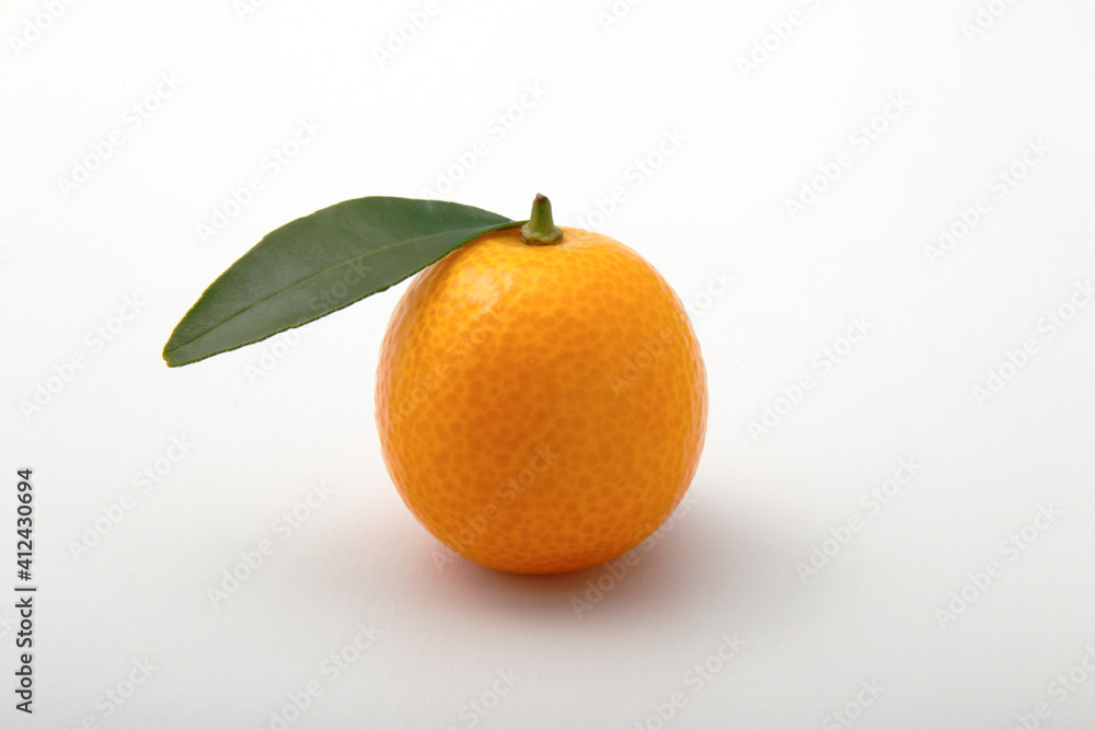 Macro photo of a small kumquat Macro photo of a small kumquat