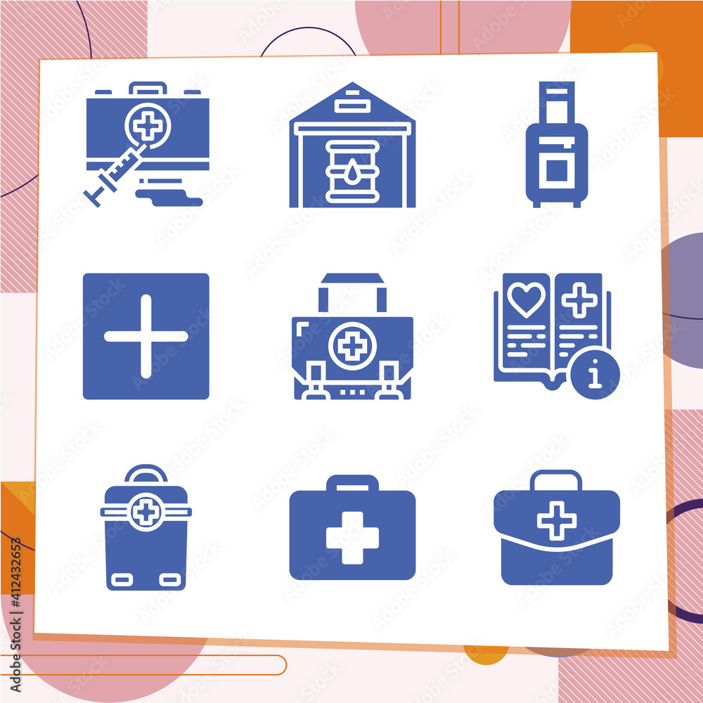 Simple set of 9 icons related to resource Simple set of 9 icons related to resource