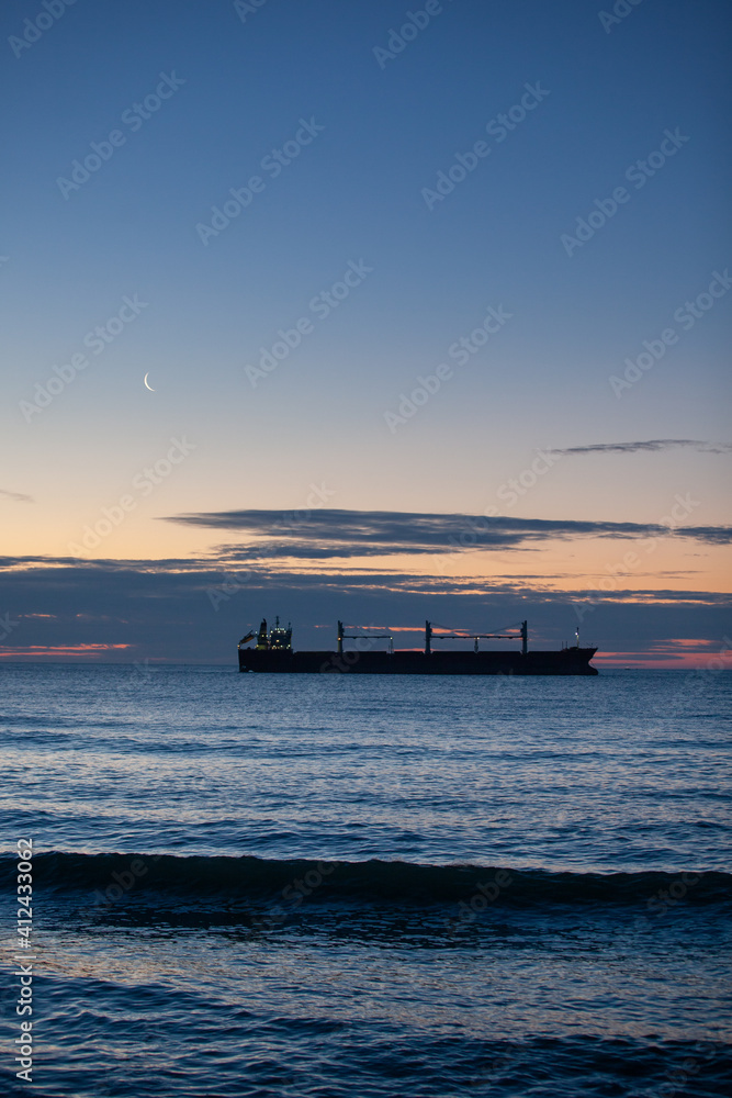 Logistics and transportation of International Container Cargo ship in the sea