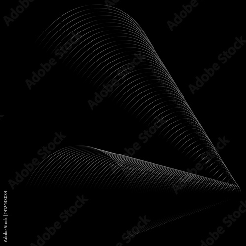 steel silver lines on a black background. metallic pattern. design modern luxury futuristic background vector illustration. © North10