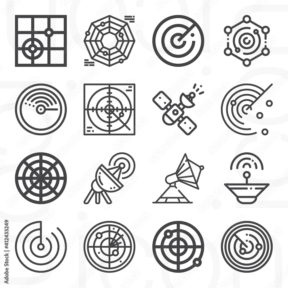 16 pack of measuring system lineal web icons set 16 pack of measuring system lineal web icons set