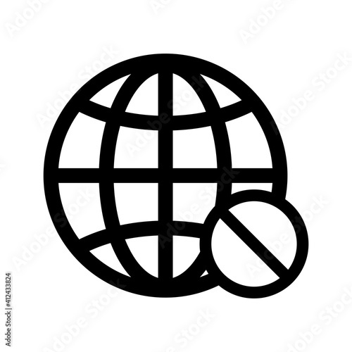 internet not connected sign icon vector