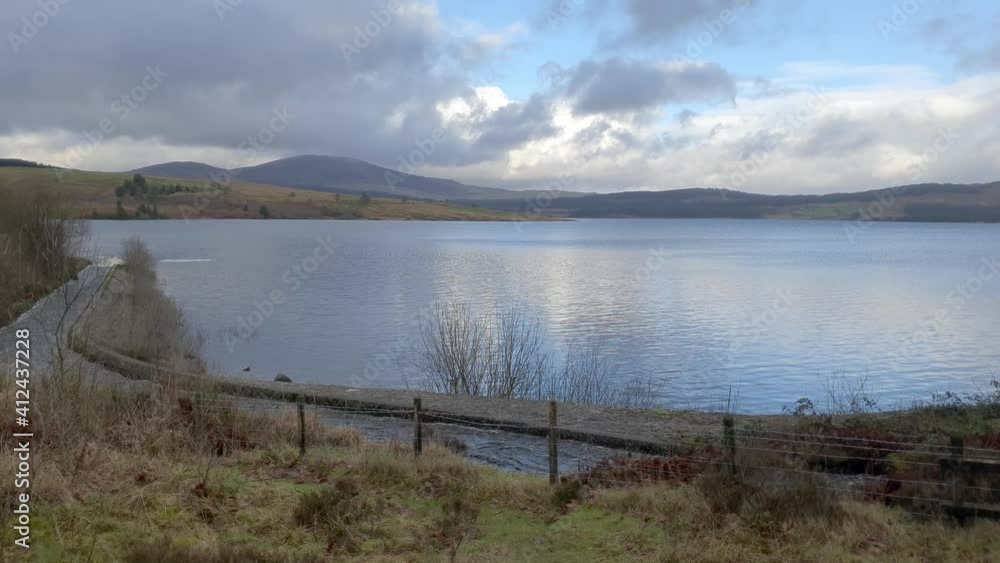 Clatteringshaws Loch and Dam, on the Blackwater of Dee, Galloway, Scotland Clatteringshaws Loch and Dam, on the Blackwater of Dee, Galloway, Scotland