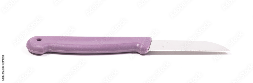 Small purple kitchen knife isolated Small purple kitchen knife isolated