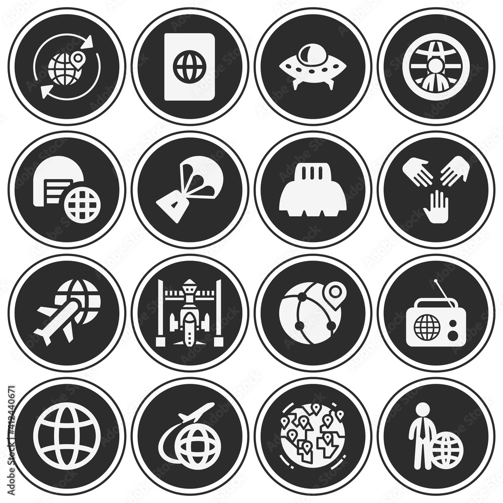 16 pack of socialism  filled web icons set