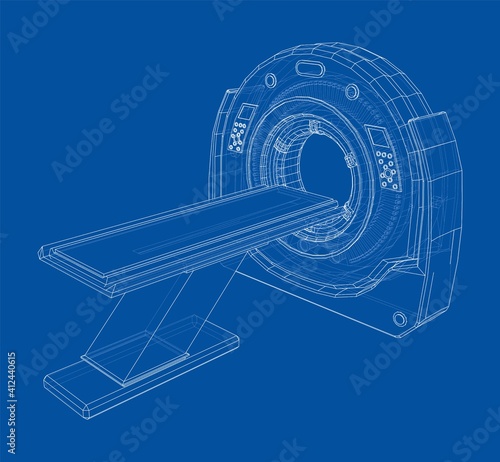 3d illustration of a MRI machine