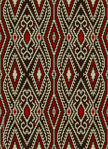 Seamless Ethnic Filipino Tinalak Pattern 