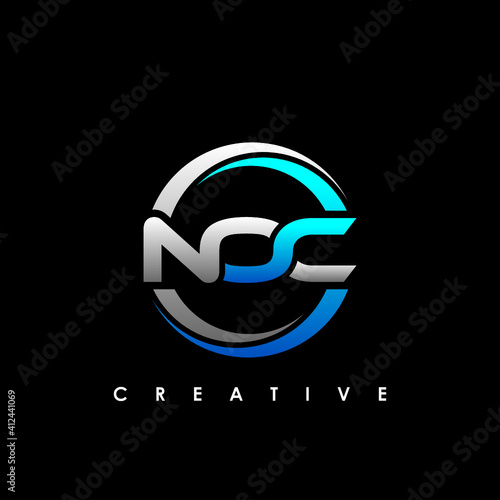NOC Letter Initial Logo Design Template Vector Illustration