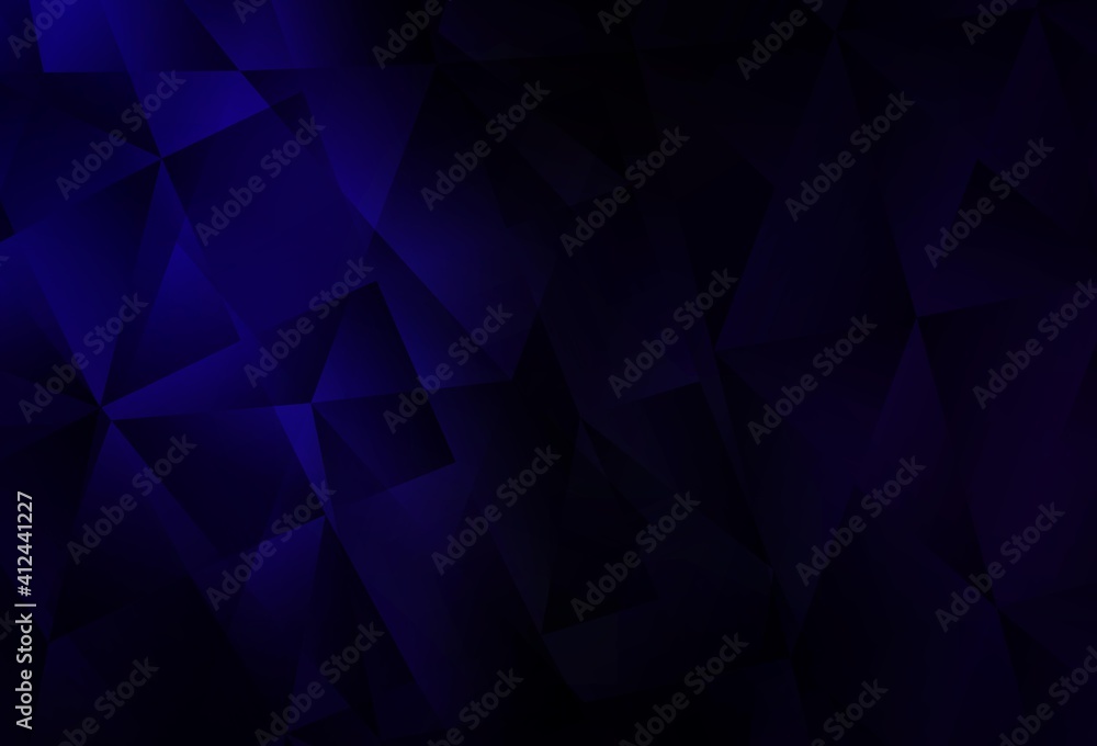 Dark BLUE vector polygonal background. Dark BLUE vector polygonal background.