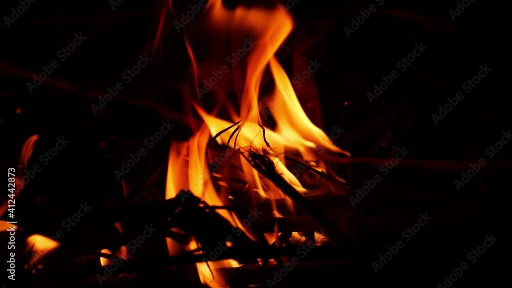 Macro shot of fire flames, Fire flames close view Macro shot of fire flames, Fire flames close view