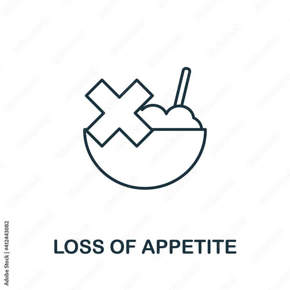 Loss Of Appetite icon. Simple illustration from coronavirus collection. Creative Loss Of Appetite icon for web design, templates, infographics and more