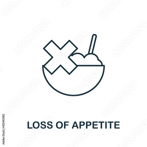 Loss Of Appetite icon. Simple illustration from coronavirus collection. Creative Loss Of Appetite icon for web design, templates, infographics and more