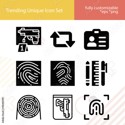 Simple set of cite related filled icons.