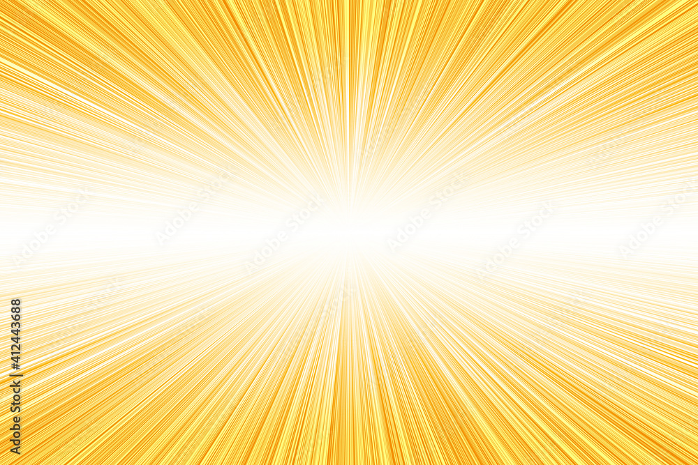 集中線の背景　黄色