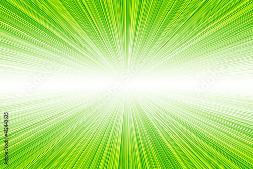 集中線の背景 緑色