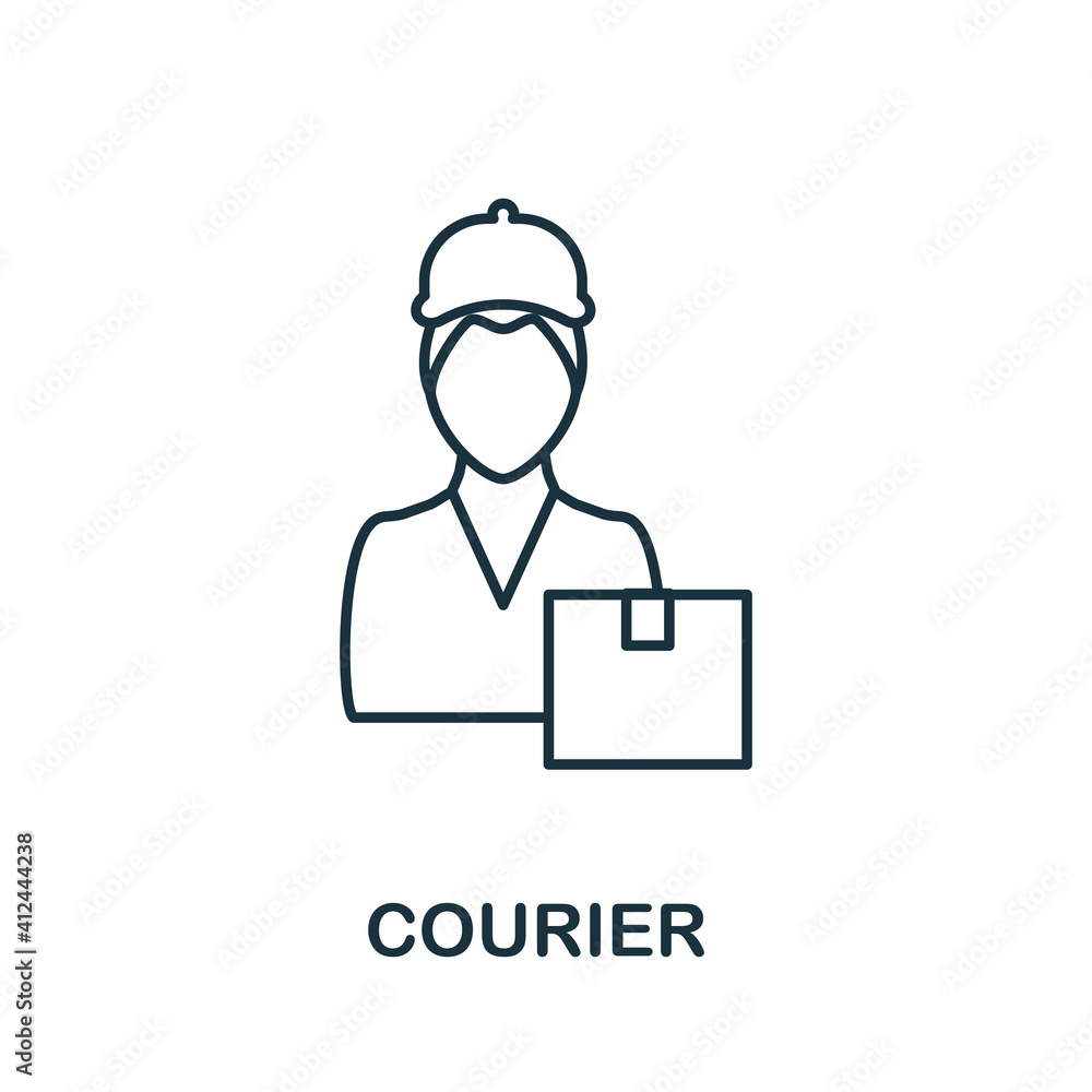 Courier icon. Simple element from delivery collection. Creative Courier icon for web design, templates, infographics and more