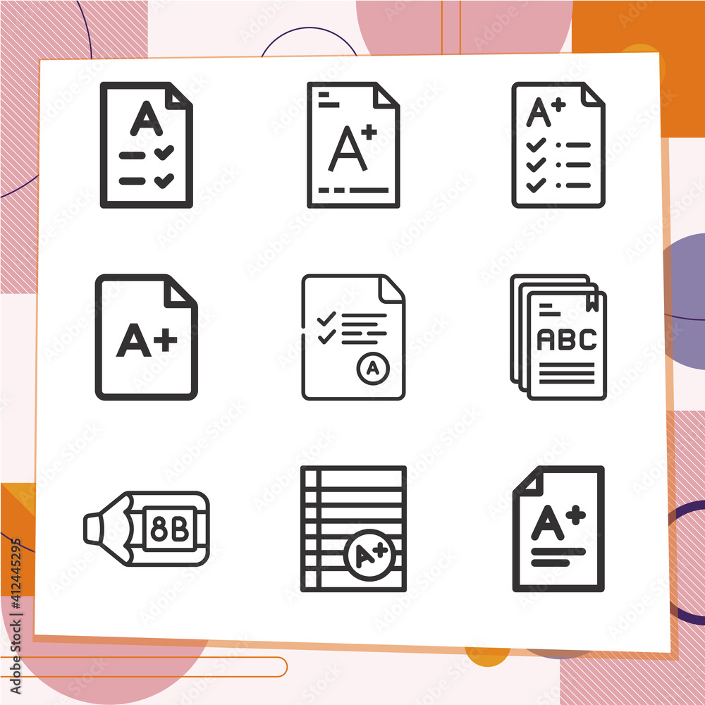 Simple set of 9 icons related to mixtures Simple set of 9 icons related to mixtures
